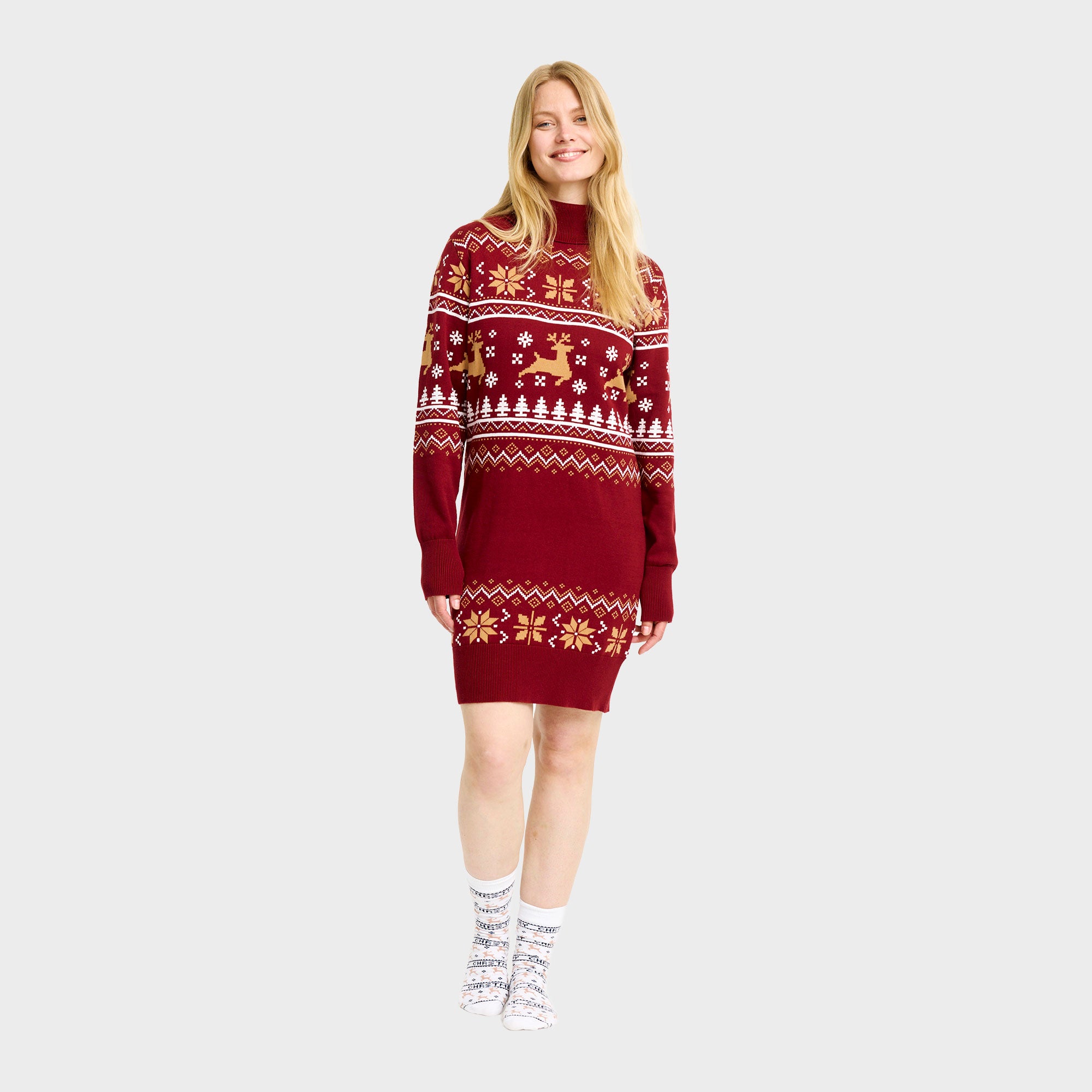 Turtleneck julekjole - Dame.